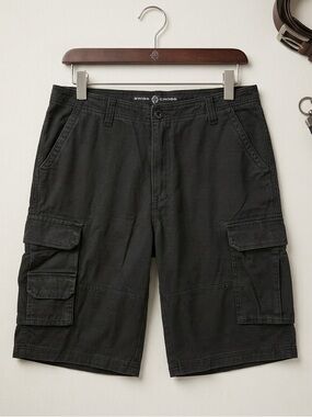 Swiss Cross Cotton Cargo Shorts